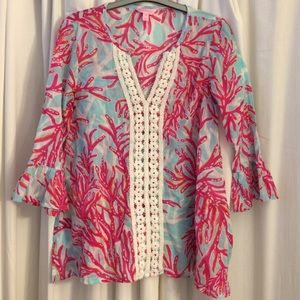 Lilly Pulitzer Coral Print Tunic