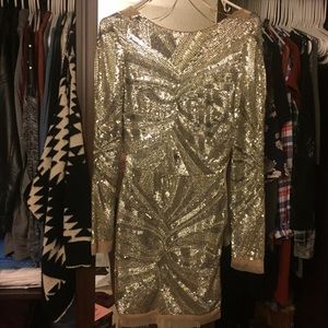 Topshop bodycon embellished dress.