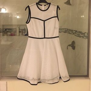 Sandro Paris white Randy Blanc Mesh Dress