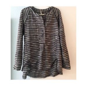 Free People striped tunic top!