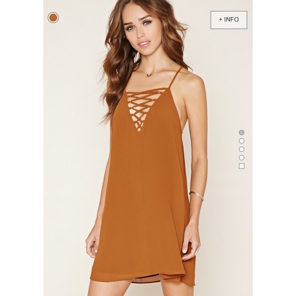 Forever 21 lace up shift dress