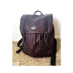 Fossil leather backpack
