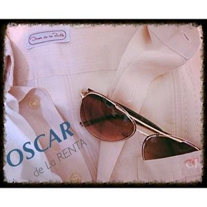 OSCAR de La RENTA Designer aviator sunglasses