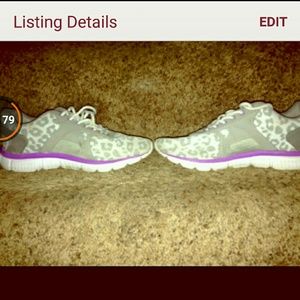 Purple leopard reebox