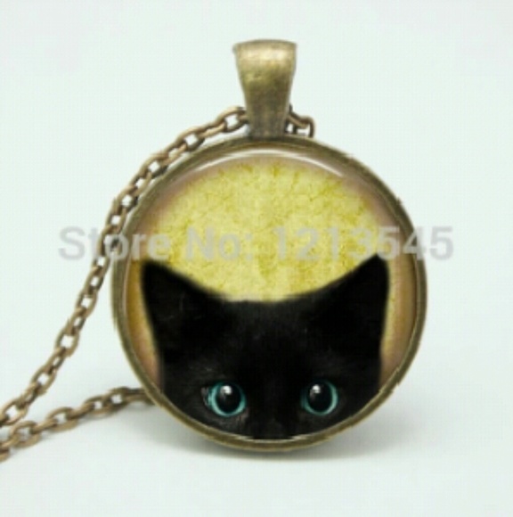 Fashion  Jewelry - Vintage Necklace Black Cat New