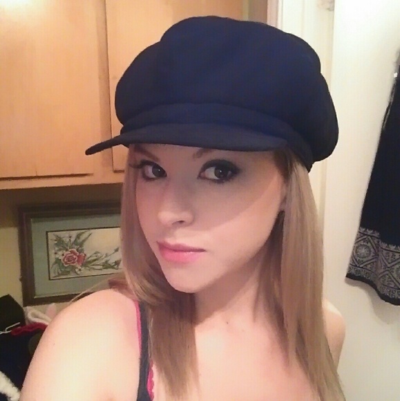 Black, Suede, Messenger, Paperboy, Chauffeur, Hat