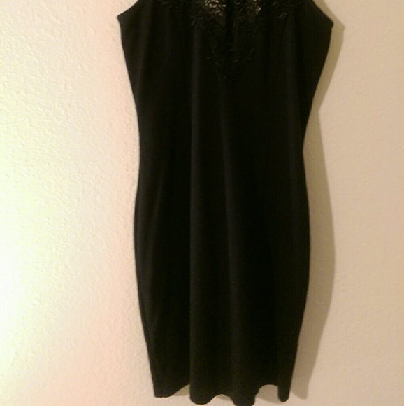 High Neck Little Black Dress - Picture 2 of 3