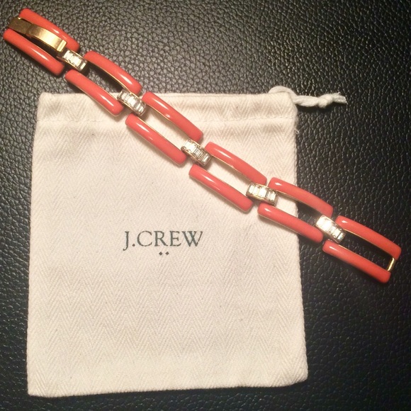 J.Crew Enamel & Crystal Link Bracelet - Picture 1 of 4