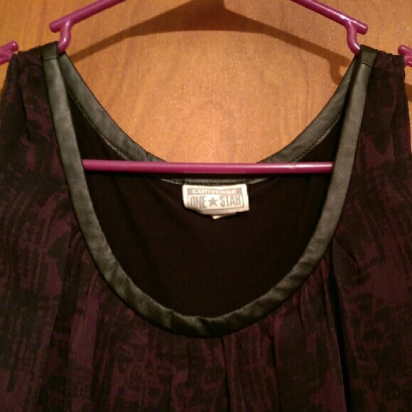 Purple & Black Flowy Top - Picture 2 of 2