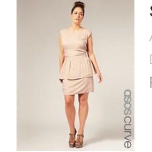 ASOS Curve Exclusive Peplum Spot Dress.