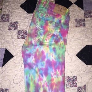Tye dye skinny jeans