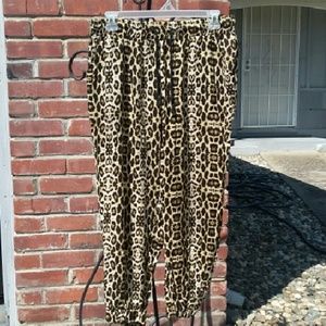 Leopard print joggers