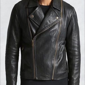 Men Moto leather jacket true religion
