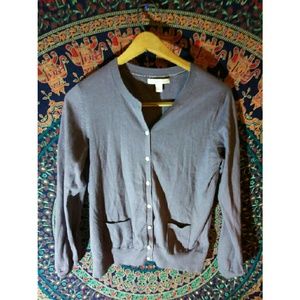 Banana repiblic gray/lilac cardigan medium