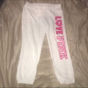 Victoria's Secret cropped sweatpants. Size small.