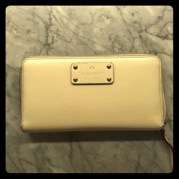 Kate Spade white leather wallet