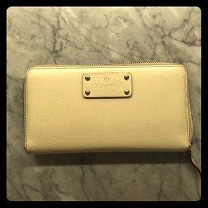 Kate Spade white leather wallet