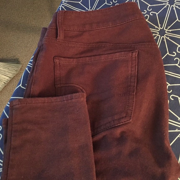 Burgundy jeggings