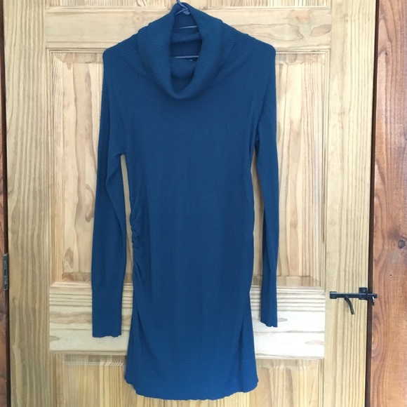 Maternity cowl neck sweater dress