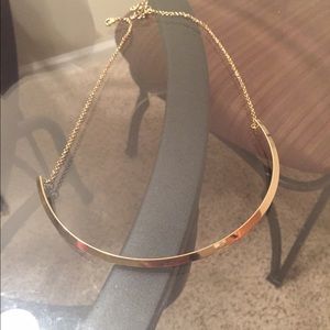 Gold choker/ triangle necklaces