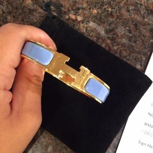 Authentic Hermes Clic H bracelet Periwinkle Blue