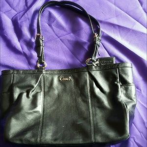 Black Leather Coach Bag