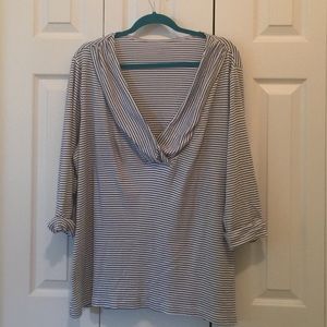 Land's End striped knit tunic
