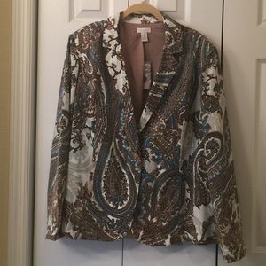 Chico's paisley blazer, 4-Chico's size (18-20)
