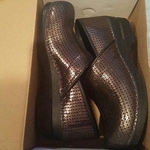 Gold sequin Danskos, size 41