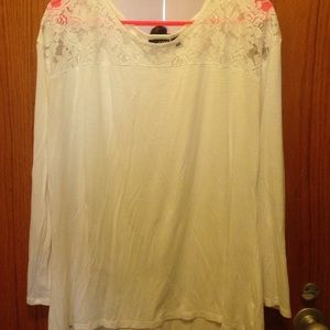 White long sleeve top