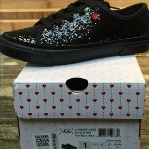 Brand new, I heart lace up glitter Ugg sneakers
