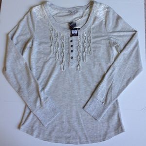 Miss Me NWT Embellished Scoop Neck Henley