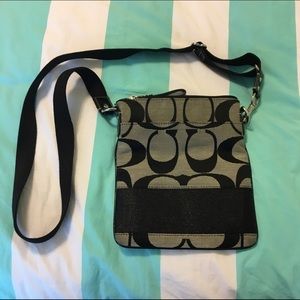 Coach crossbody black and gray