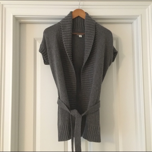 Grey sweater cardigan