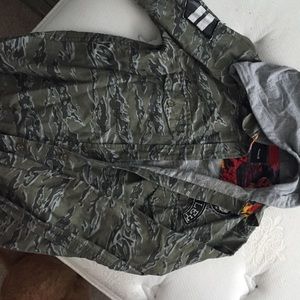 Hurley button up with hood