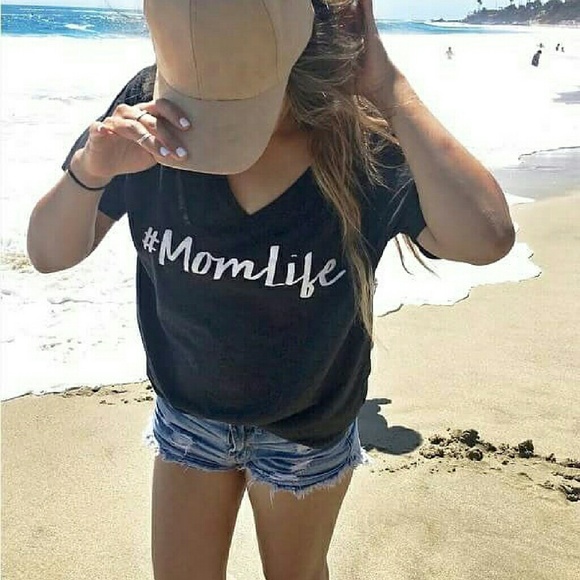 SOLD OUT #Momlife boyfriend cut tshirt