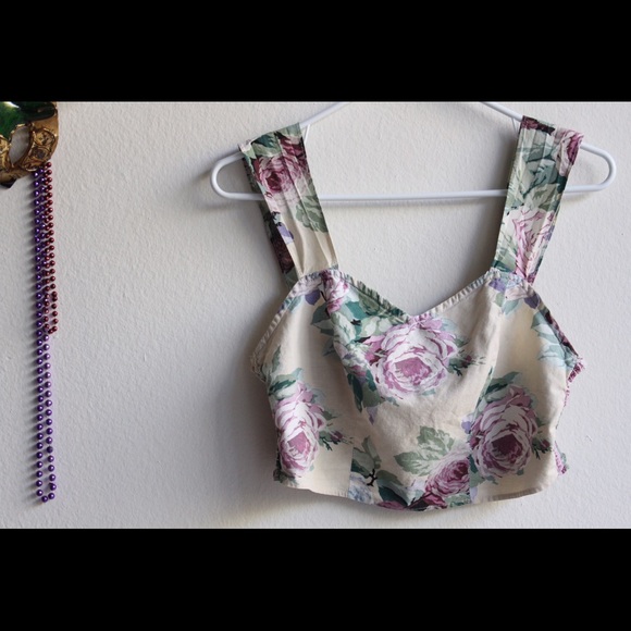 Vintage 90s/80s Floral Crop Top