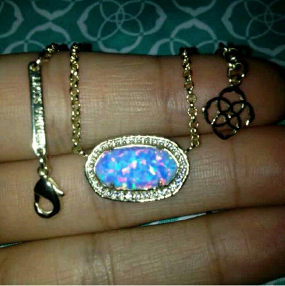 Kendra Scott Custom Eloise w/Blue Kyocera Opal