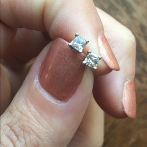 3/8 karat Zales diamond & white gold earrings