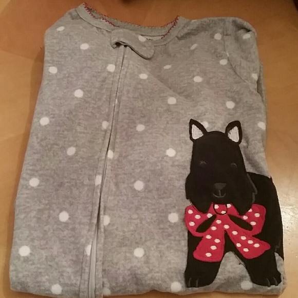 Girls pajamas,  long, footed, soft material,  4t