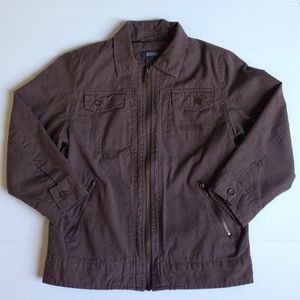 Kenneth Cole Reaction Brown Zipper Jacket