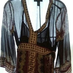 *sale* Silk INC dress plum colored patterned