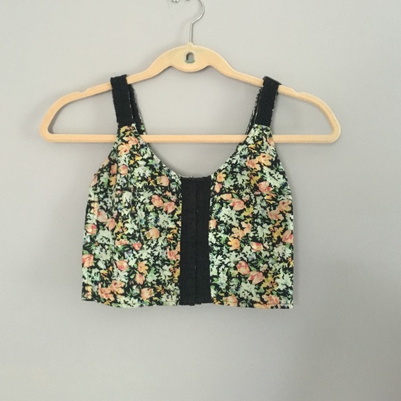 Free people floral crop top