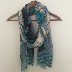 BCBG multicolor scarf. One size. Worn once.