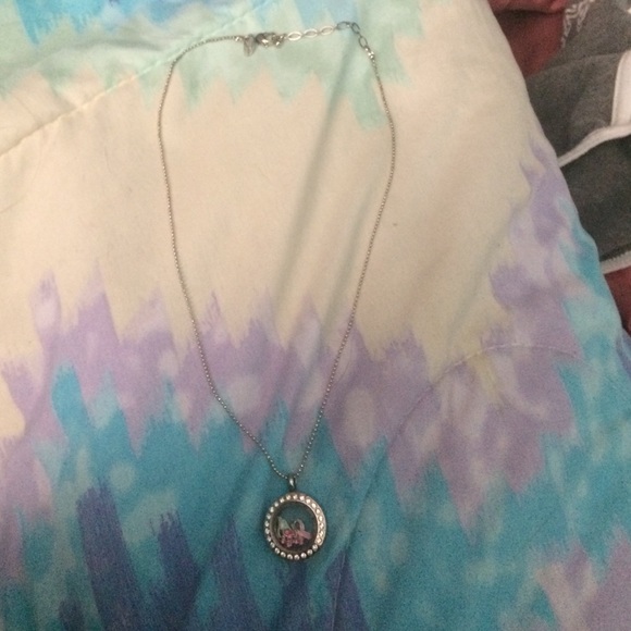 Origami necklace with charms