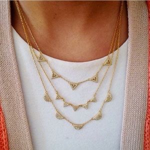Stella and Dot • Layered Gold Necklace