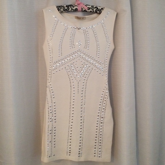 White Embellished Arden B. Dress