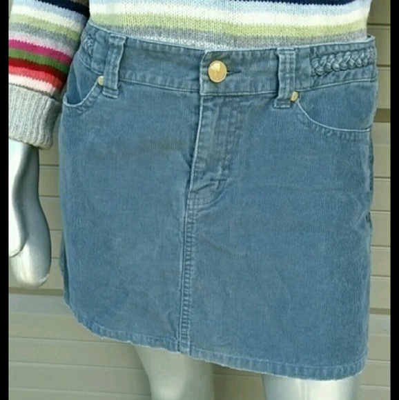 Fossil Dresses & Skirts - Fossil Blue Corduroy Hipster Skirt