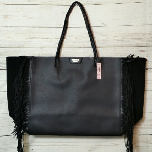 VS Black Leather/Suede fringe Feel
