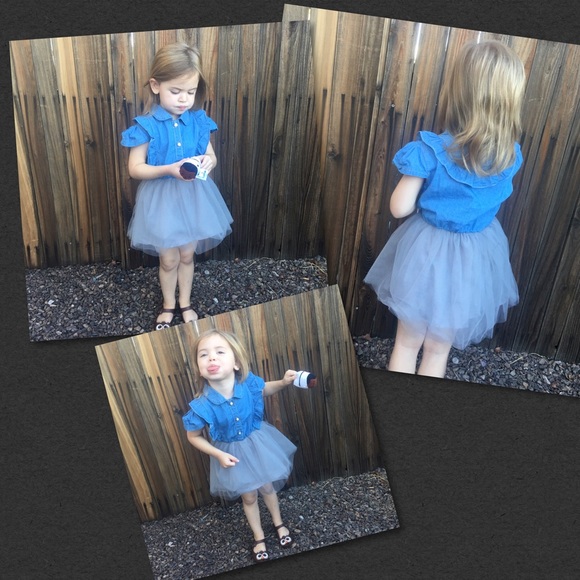 ❌sold❌ Denim & Tule - Picture 4 of 5